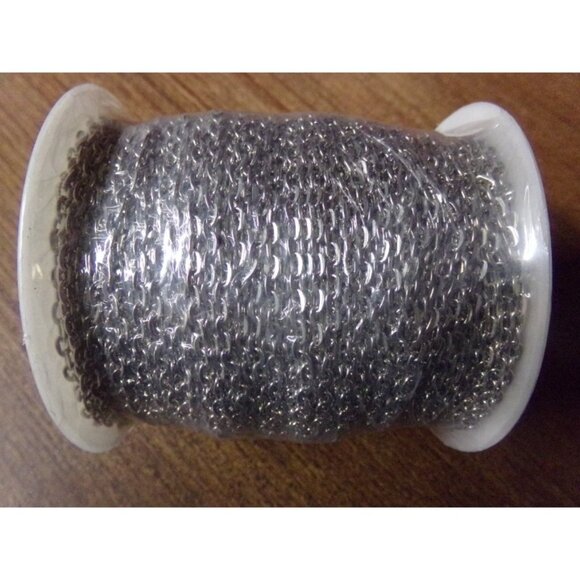 Platinum Plated Cable Chain on Spool - Picture 1 of 2